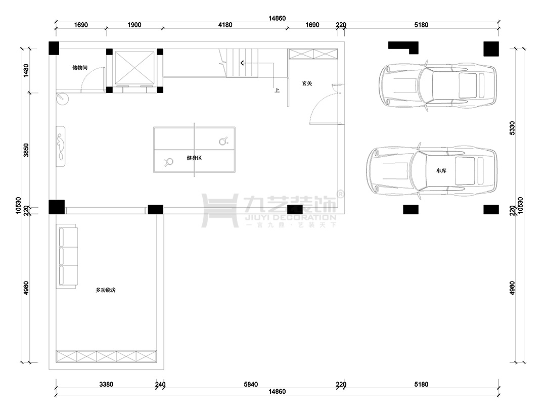 負(fù)二樓平面布置圖