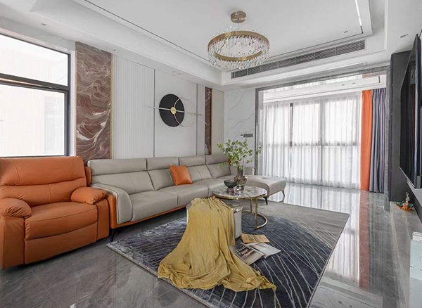 高級灰+金色-120㎡演繹高雅與輕奢