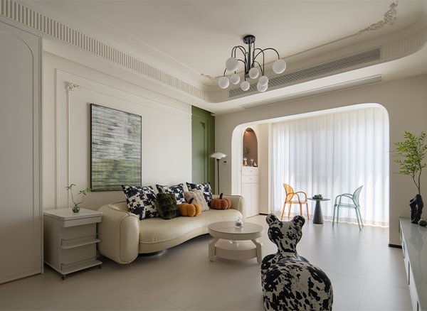 星河·東悅灣-123㎡法式奶油風精裝房裝修