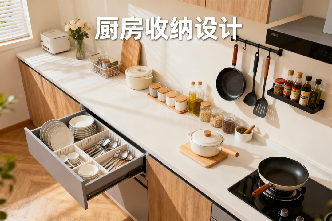廚房亂到窒息？3個收納設(shè)計(jì)思路，讓小空間秒變整齊倉庫！